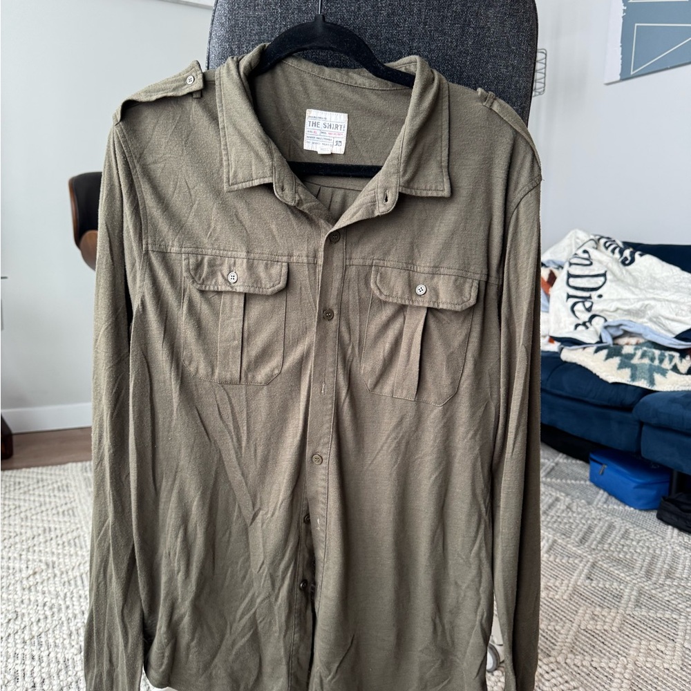 Joe’s Jeans- Olive Green Button-Up Shirt